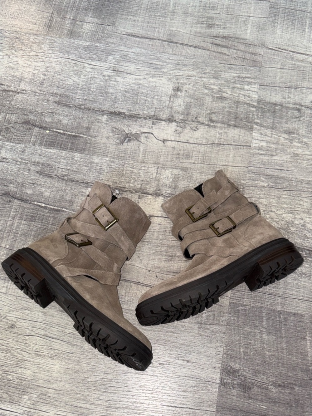 Vince Camuto Belisha suede combat boots